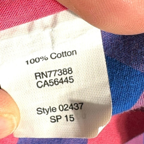 4 for $40 SALE!J Crew Factory Slim Button Down Shirt, Pink/Blue Gingham, Size M - Picture 7 of 11